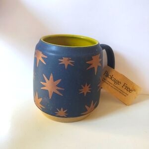 Package Free Starlight Midnight Stars Stoneware Mug Cup